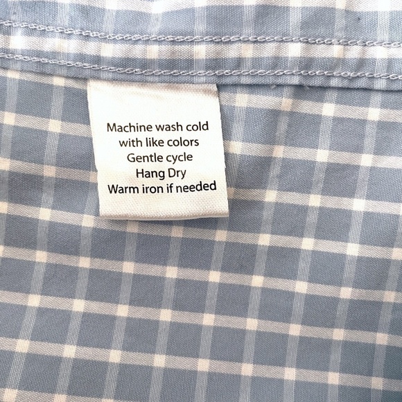 UNTUCKit Mens Rocchetta Regular Fit Button Up, Lt Blue Check, Size XXL - Picture 6 of 8